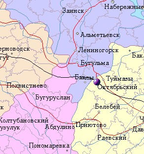 Октябрьский на карте России